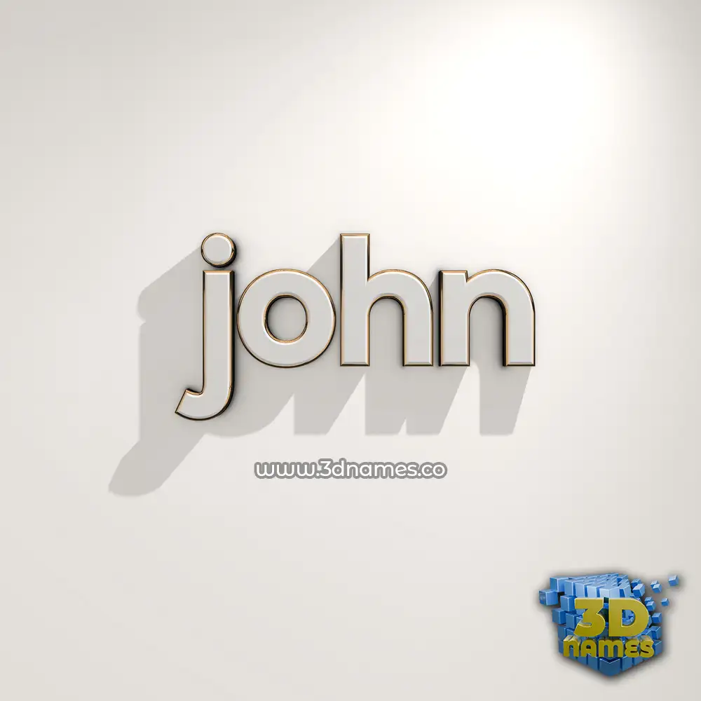 john in White Logo Warm style - 3D name wallpaper