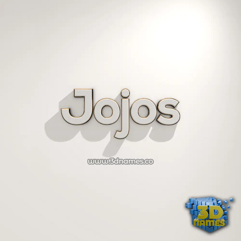 jojos in White Logo Warm style - 3D name wallpaper