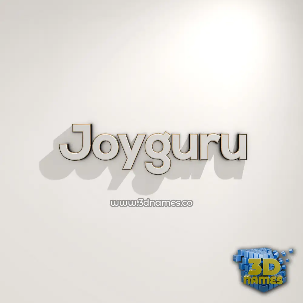joyguru in White Logo Warm style - 3D name wallpaper