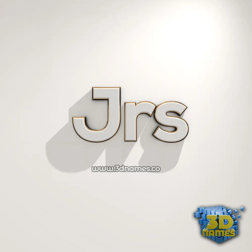 jrs in White Logo Warm style - 3D name wallpaper