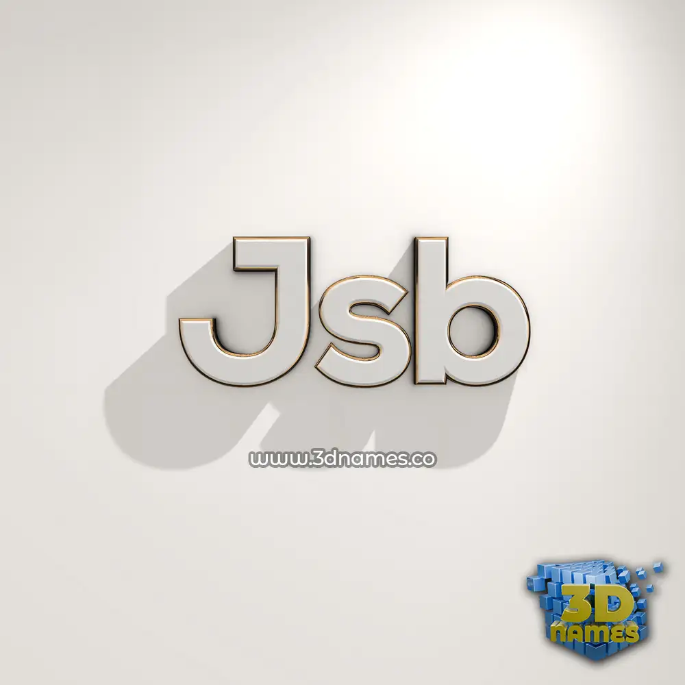 jsb in White Logo Warm style - 3D name wallpaper