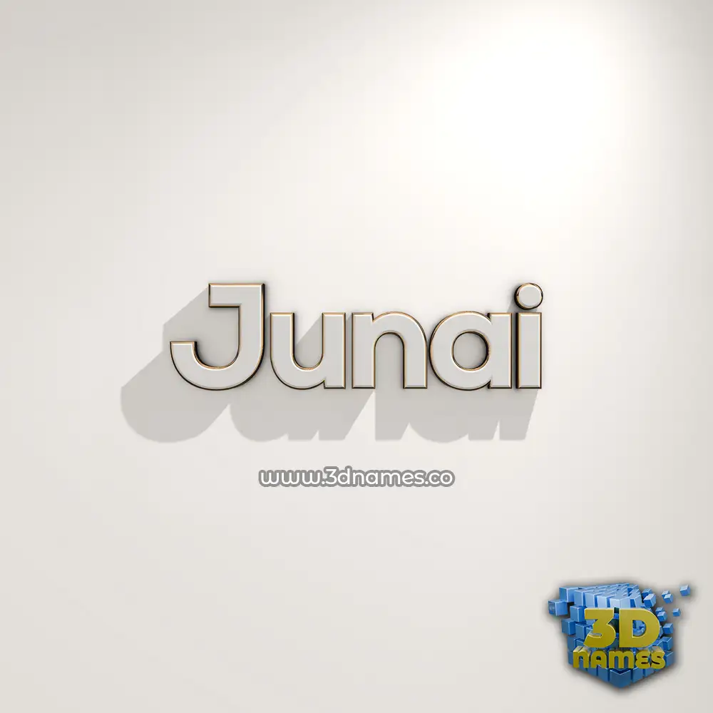 junai in White Logo Warm style - 3D name wallpaper