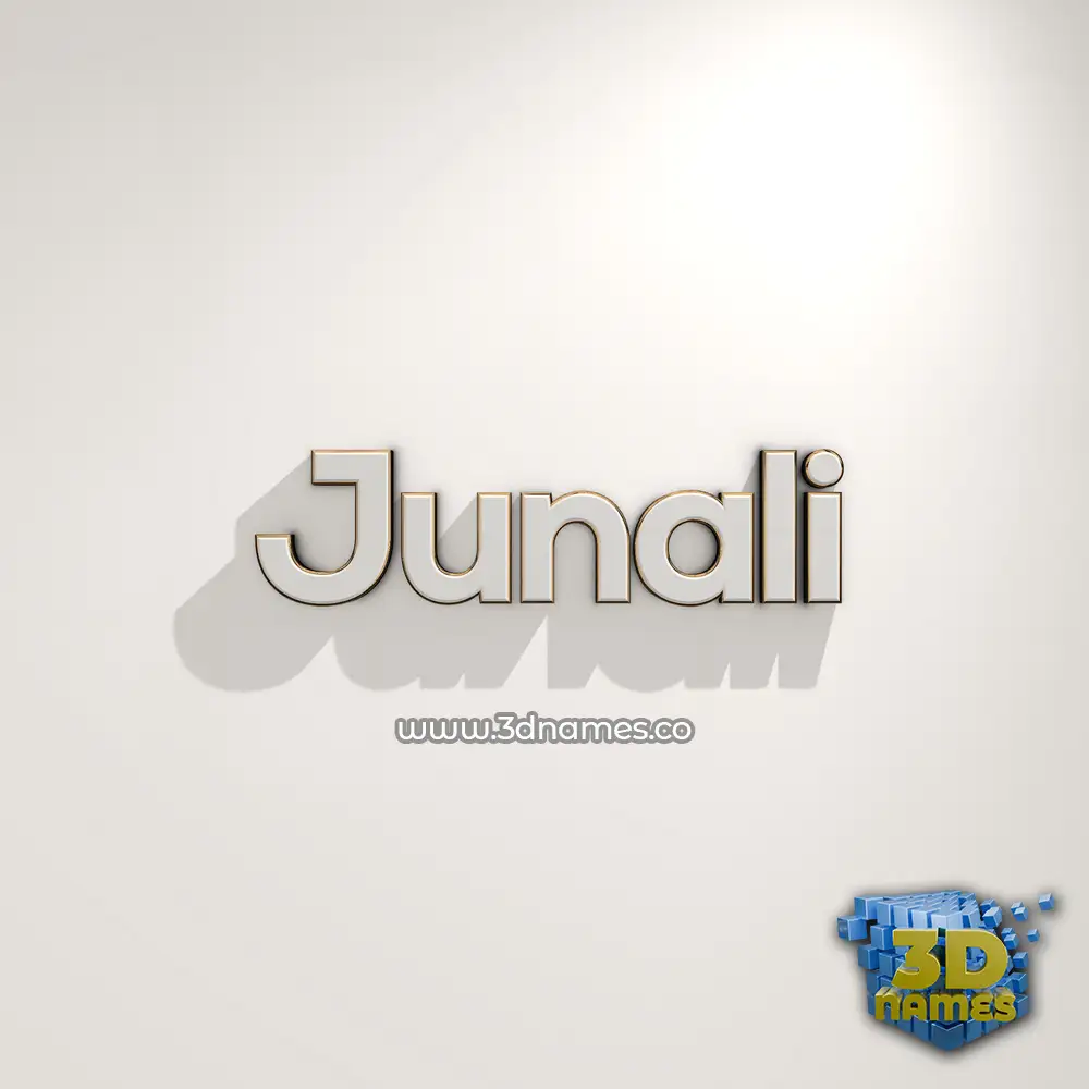junali in White Logo Warm style - 3D name wallpaper