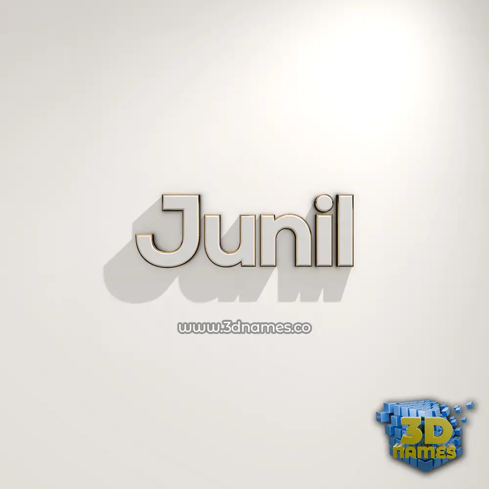 junil in White Logo Warm style - 3D name wallpaper
