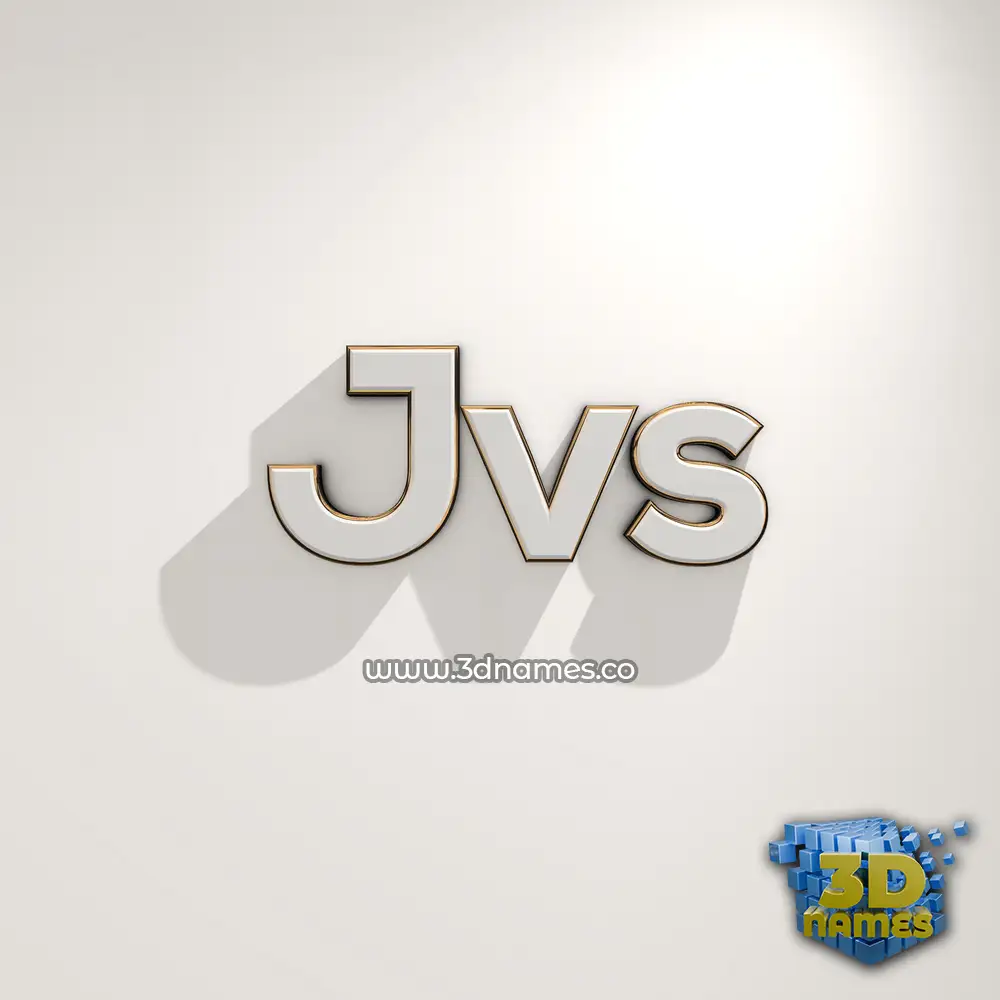 jvs in White Logo Warm style - 3D name wallpaper