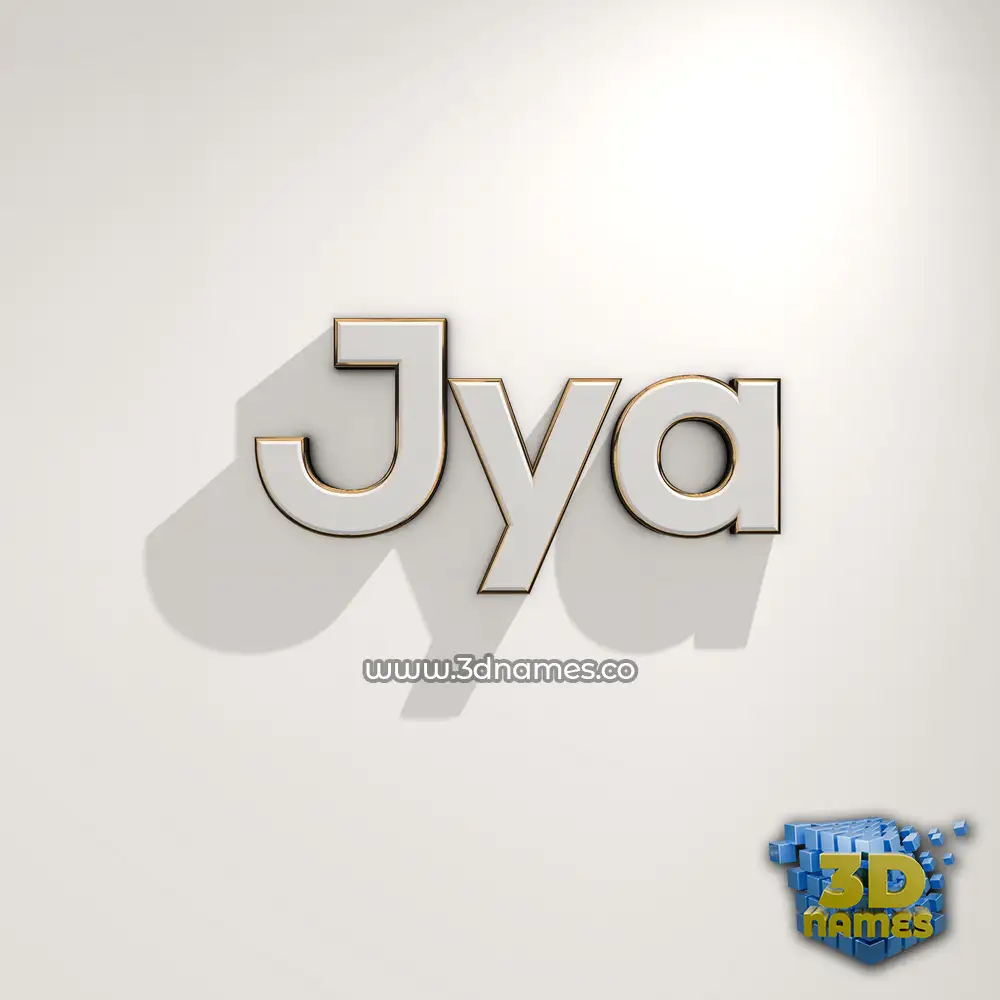 jya in White Logo Warm style - 3D name wallpaper