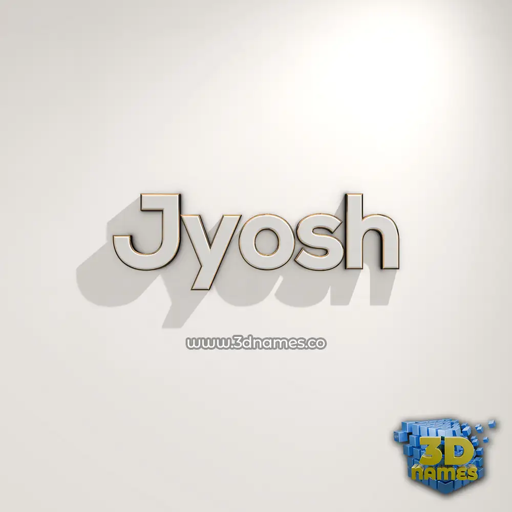 jyosh in White Logo Warm style - 3D name wallpaper