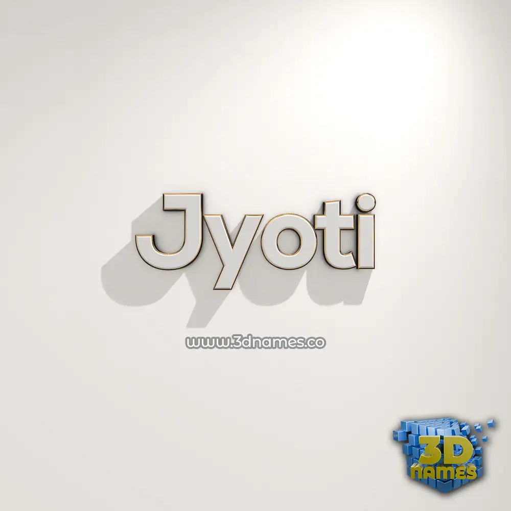jyoti in White Logo Warm style - 3D name wallpaper