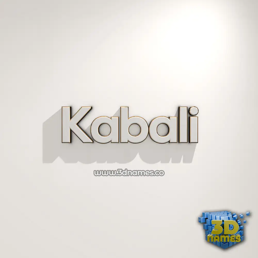 kabali in White Logo Warm style - 3D name wallpaper