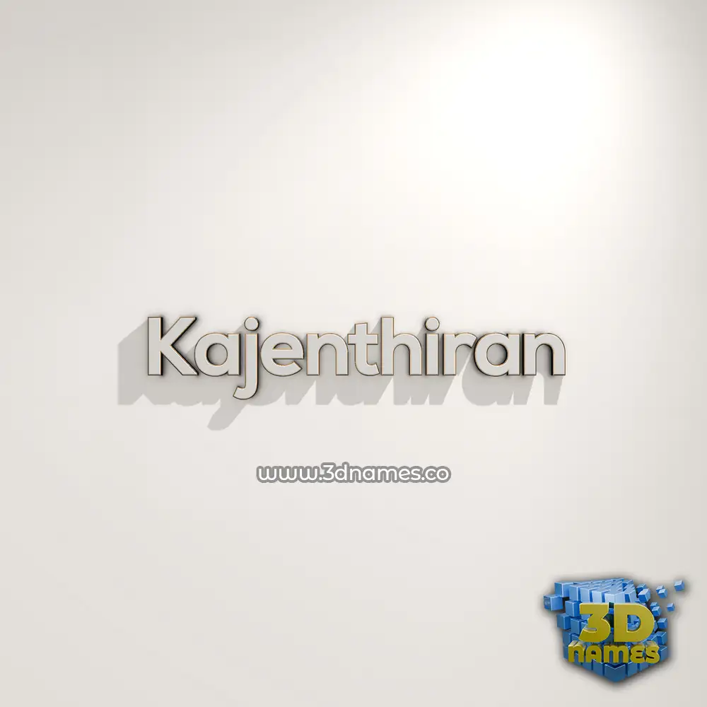 kajenthiran in White Logo Warm style - 3D name wallpaper
