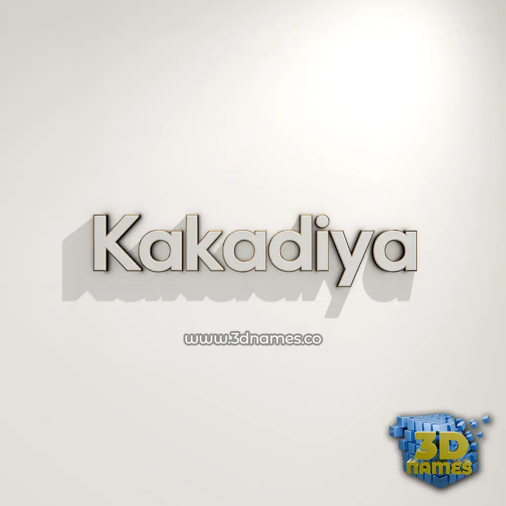 kakadiya in White Logo Warm style - 3D name wallpaper