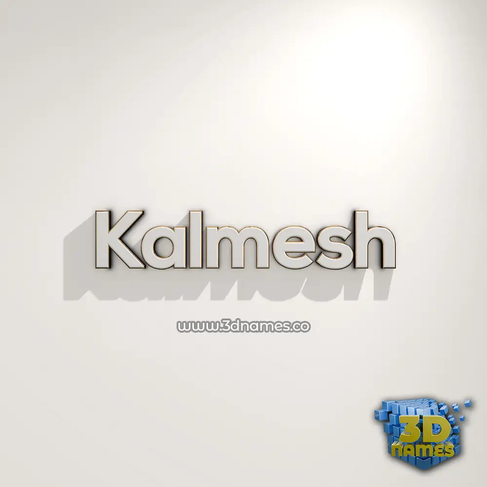 kalmesh in White Logo Warm style - 3D name wallpaper