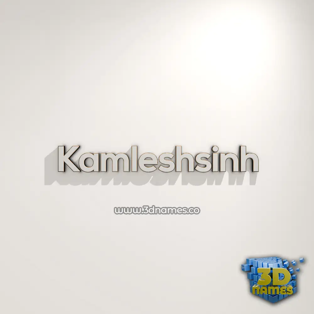 kamleshsinh in White Logo Warm style - 3D name wallpaper