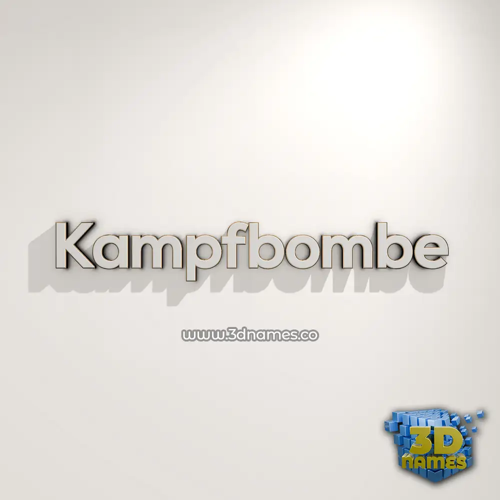 kampfbombe in White Logo Warm style - 3D name wallpaper