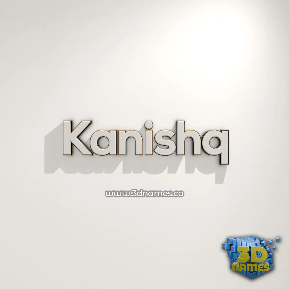 kanishq in White Logo Warm style - 3D name wallpaper