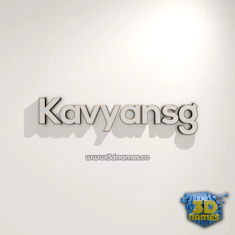kavyansg in White Logo Warm style - 3D name wallpaper