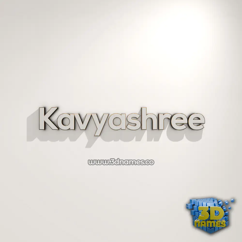 kavyashree in White Logo Warm style - 3D name wallpaper