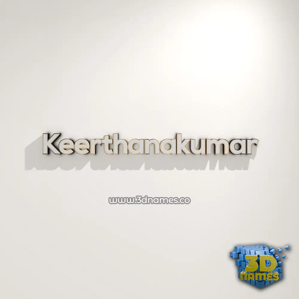 keerthanakumar in White Logo Warm style - 3D name wallpaper