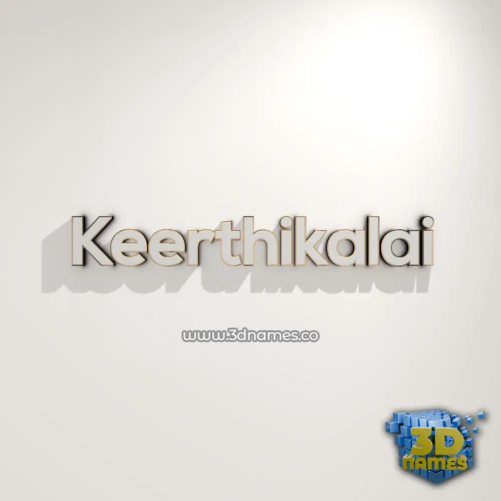 keerthikalai in White Logo Warm style - 3D name wallpaper