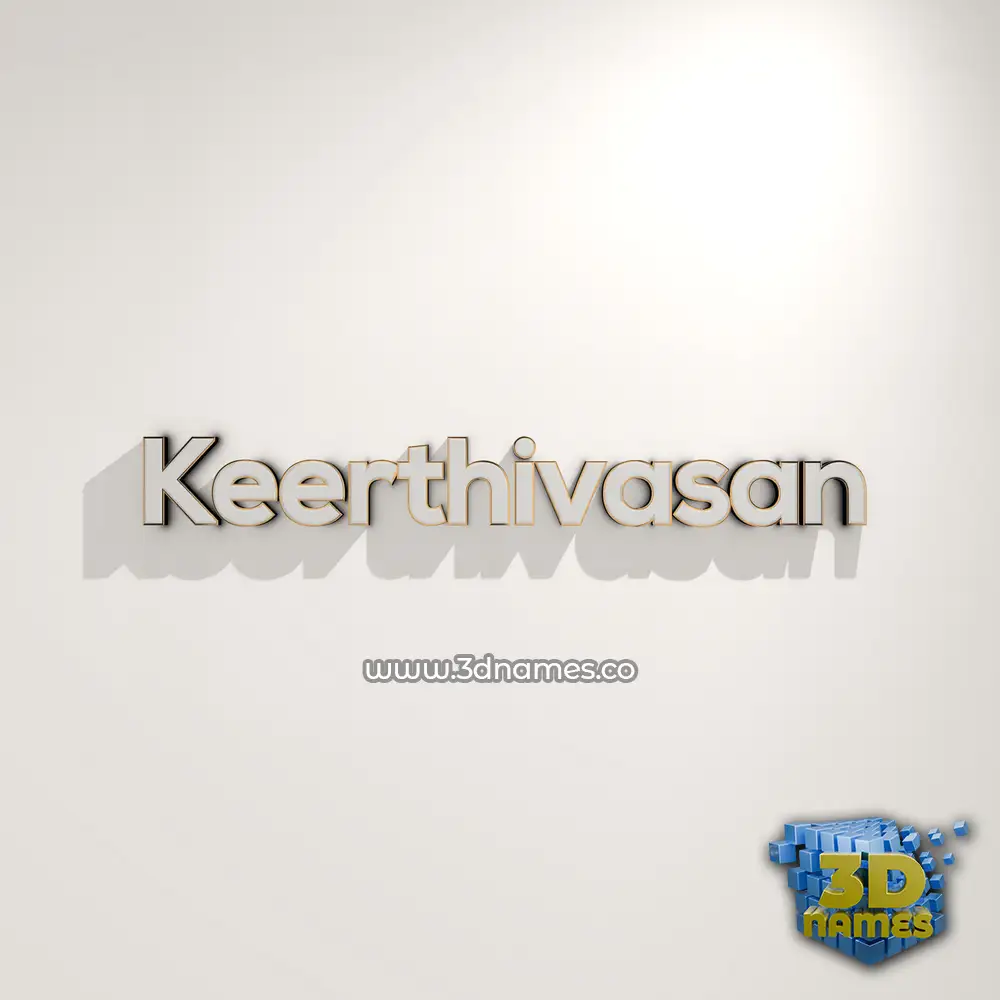 keerthivasan in White Logo Warm style - 3D name wallpaper
