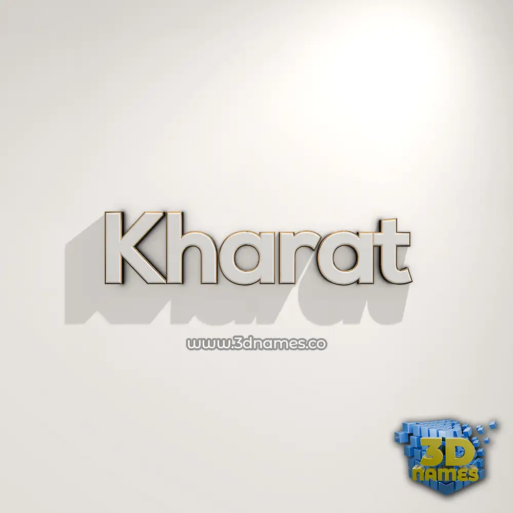 kharat in White Logo Warm style - 3D name wallpaper