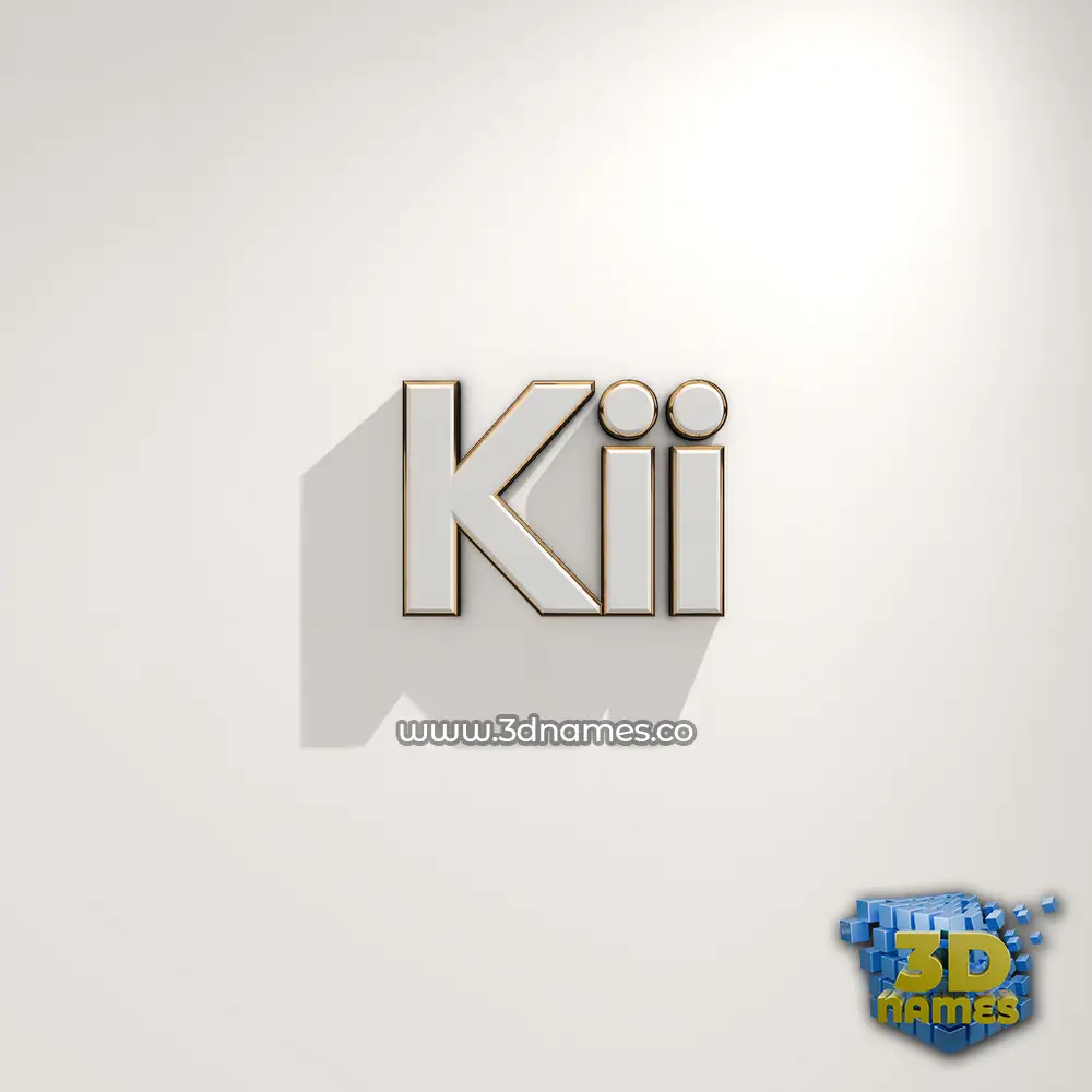 kii in White Logo Warm style - 3D name wallpaper