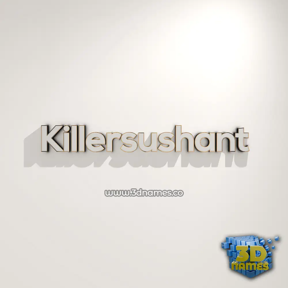killersushant in White Logo Warm style - 3D name wallpaper