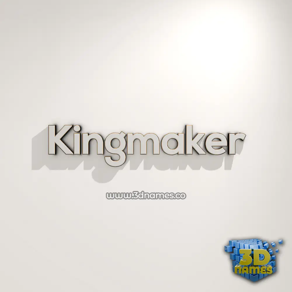 kingmaker in White Logo Warm style - 3D name wallpaper