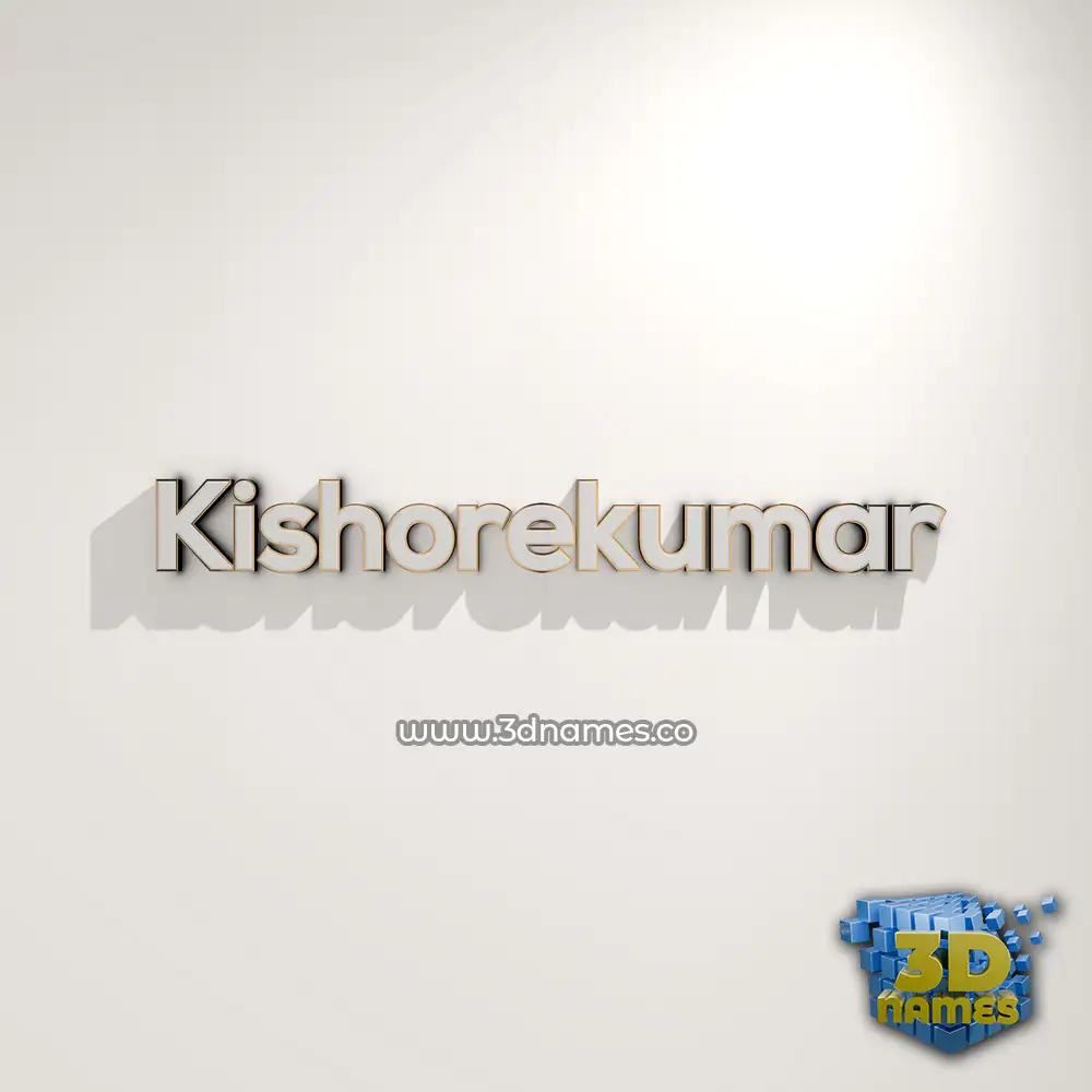kishorekumar in White Logo Warm style - 3D name wallpaper