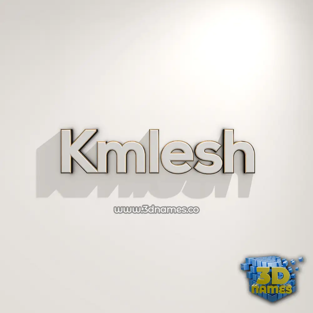 kmlesh in White Logo Warm style - 3D name wallpaper