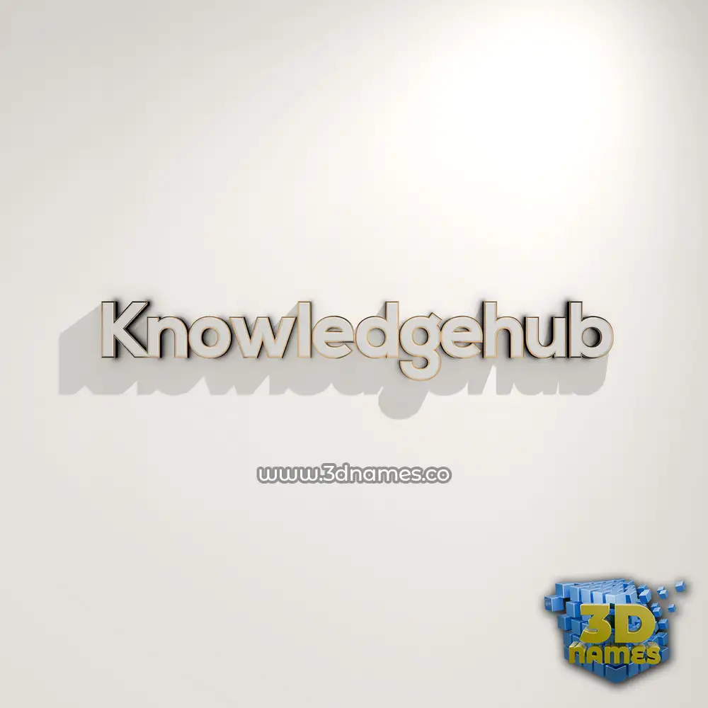 knowledgehub in White Logo Warm style - 3D name wallpaper