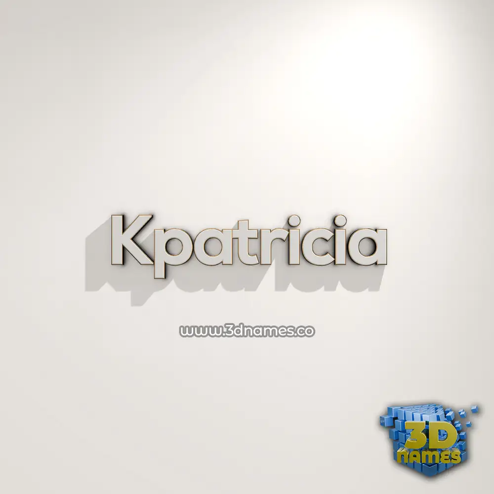 kpatricia in White Logo Warm style - 3D name wallpaper