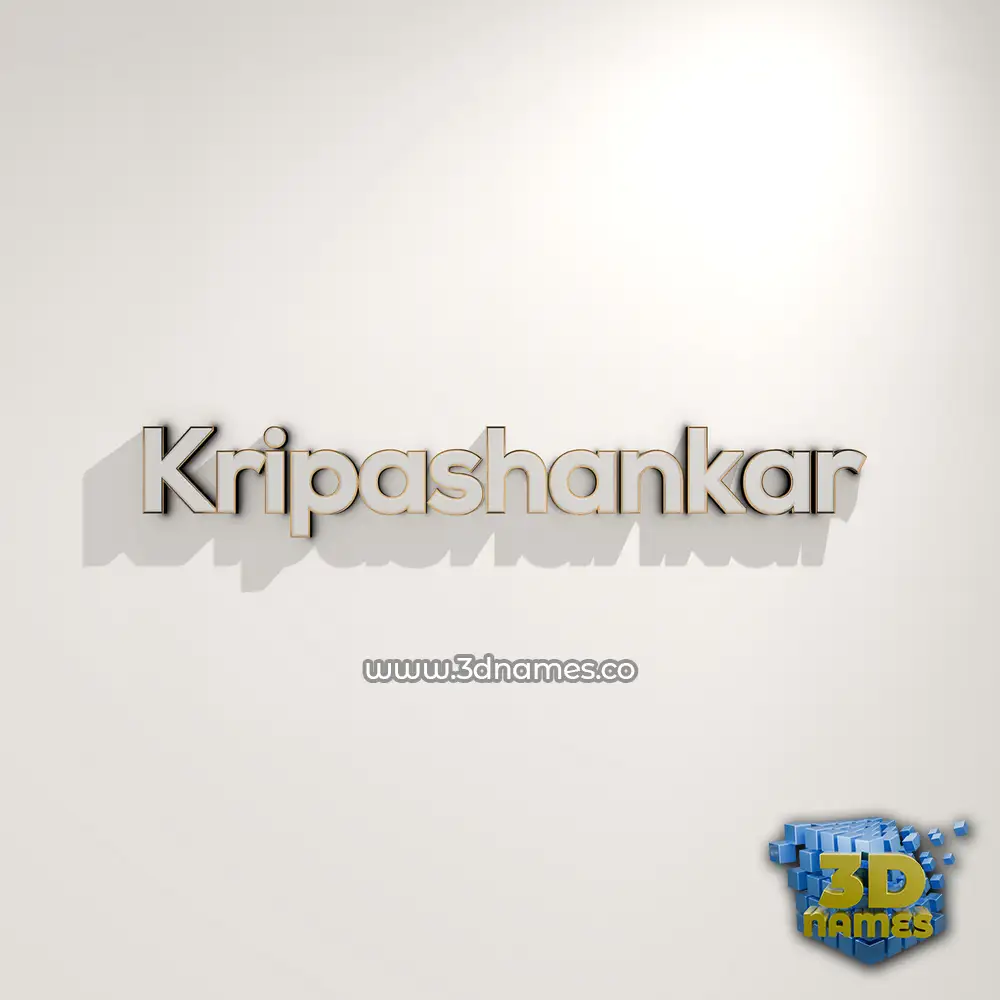 kripashankar in White Logo Warm style - 3D name wallpaper