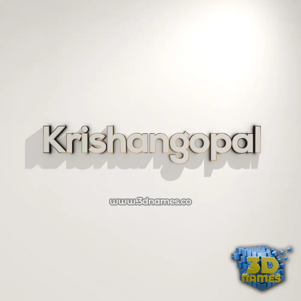 krishangopal in White Logo Warm style - 3D name wallpaper