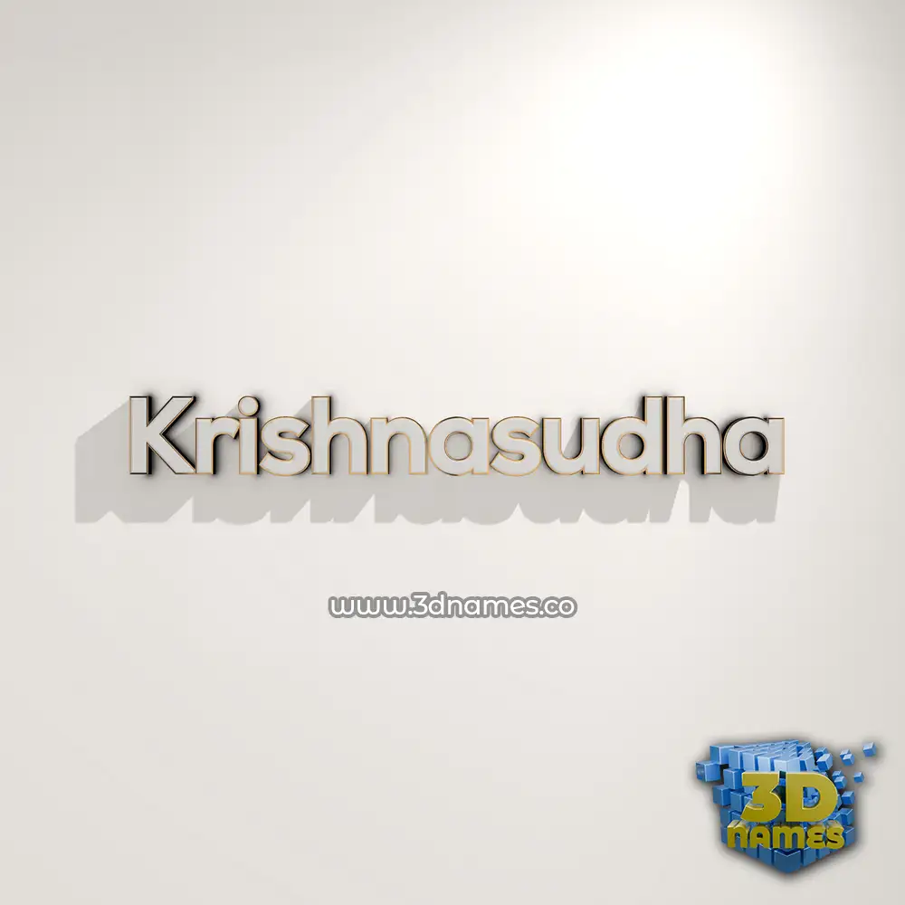 krishnasudha in White Logo Warm style - 3D name wallpaper