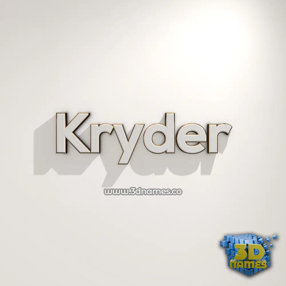 kryder in White Logo Warm style - 3D name wallpaper
