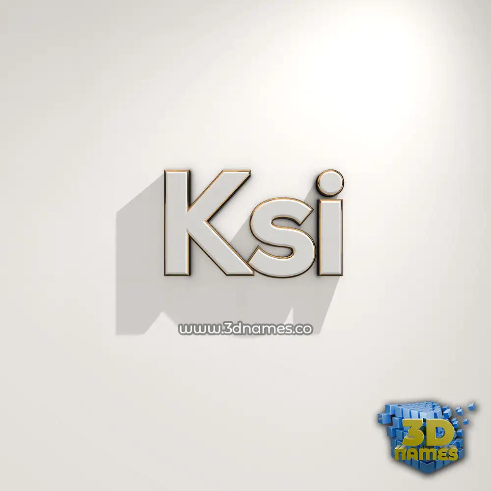 ksi in White Logo Warm style - 3D name wallpaper