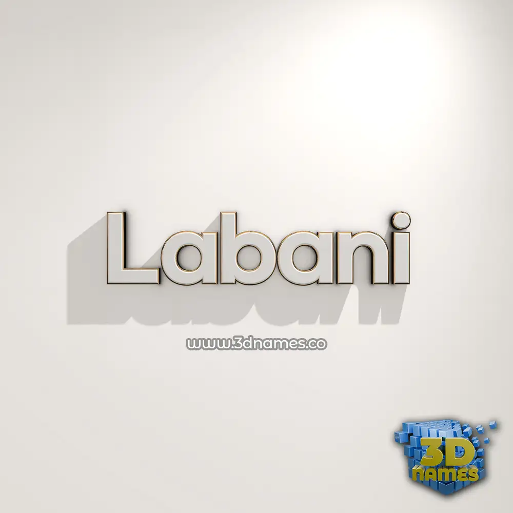 labani in White Logo Warm style - 3D name wallpaper