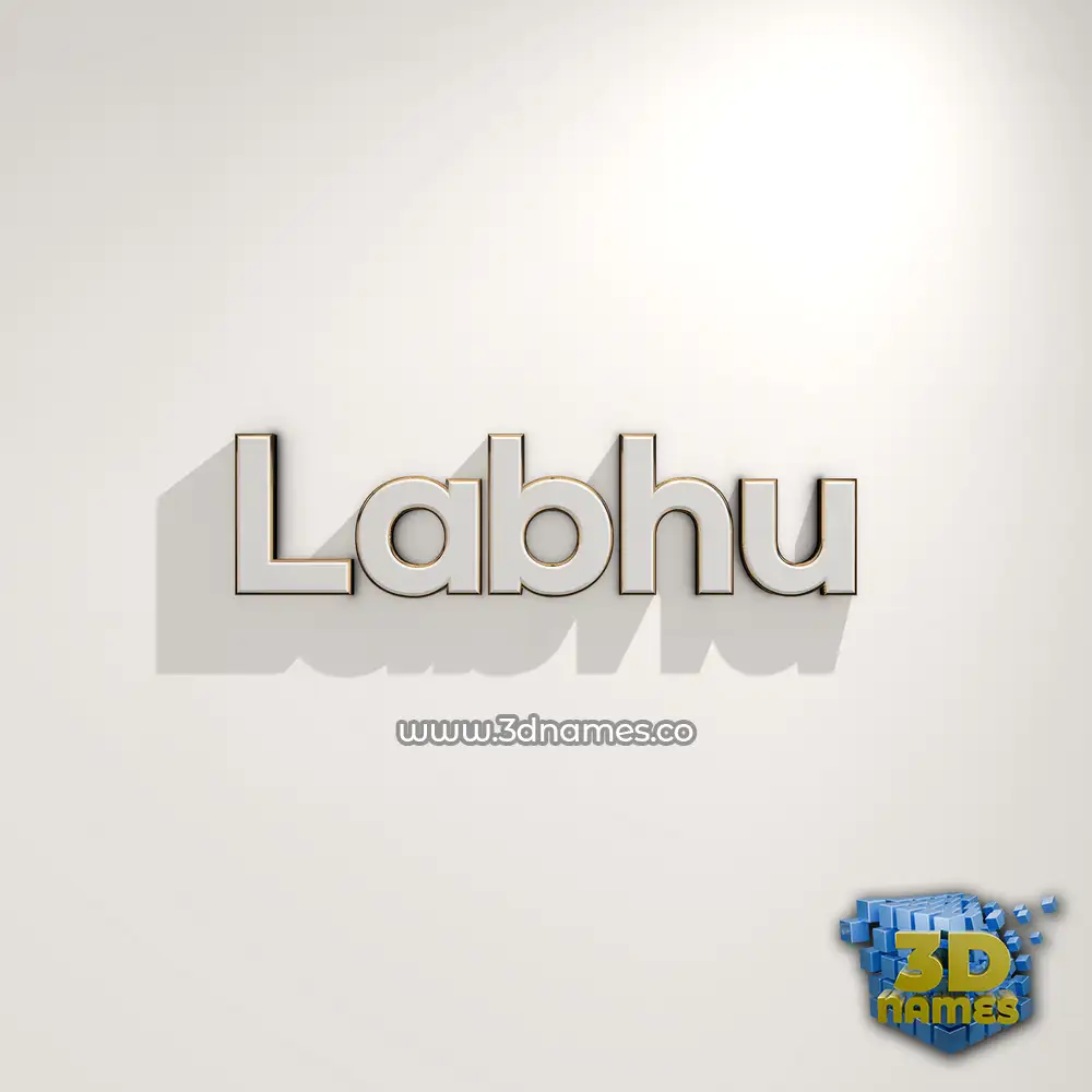 labhu in White Logo Warm style - 3D name wallpaper