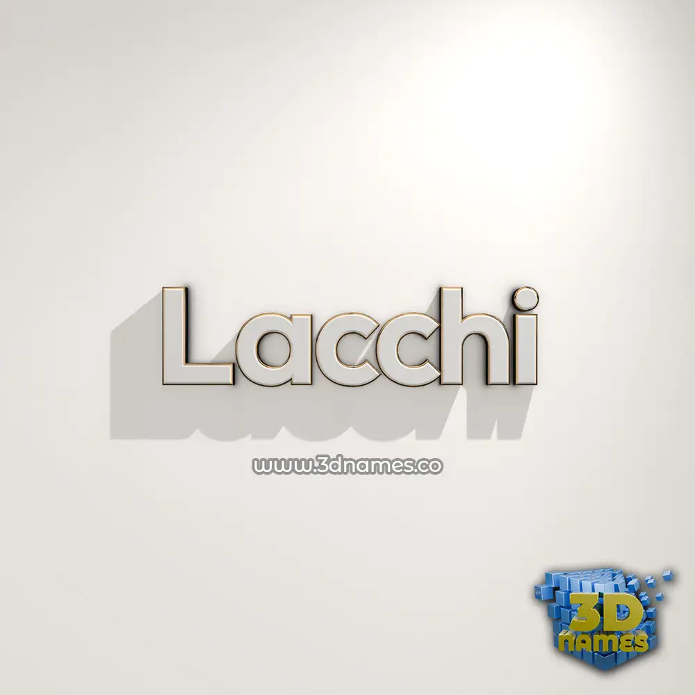 lacchi in White Logo Warm style - 3D name wallpaper