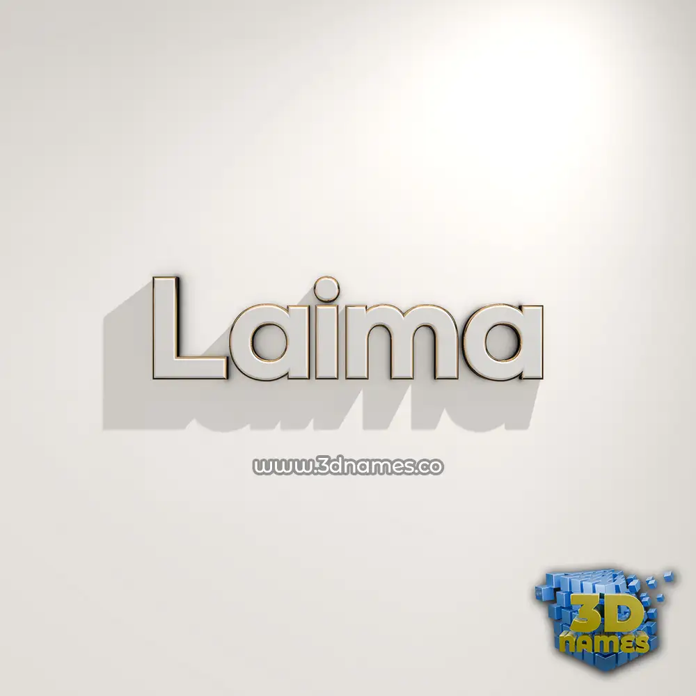 laima in White Logo Warm style - 3D name wallpaper