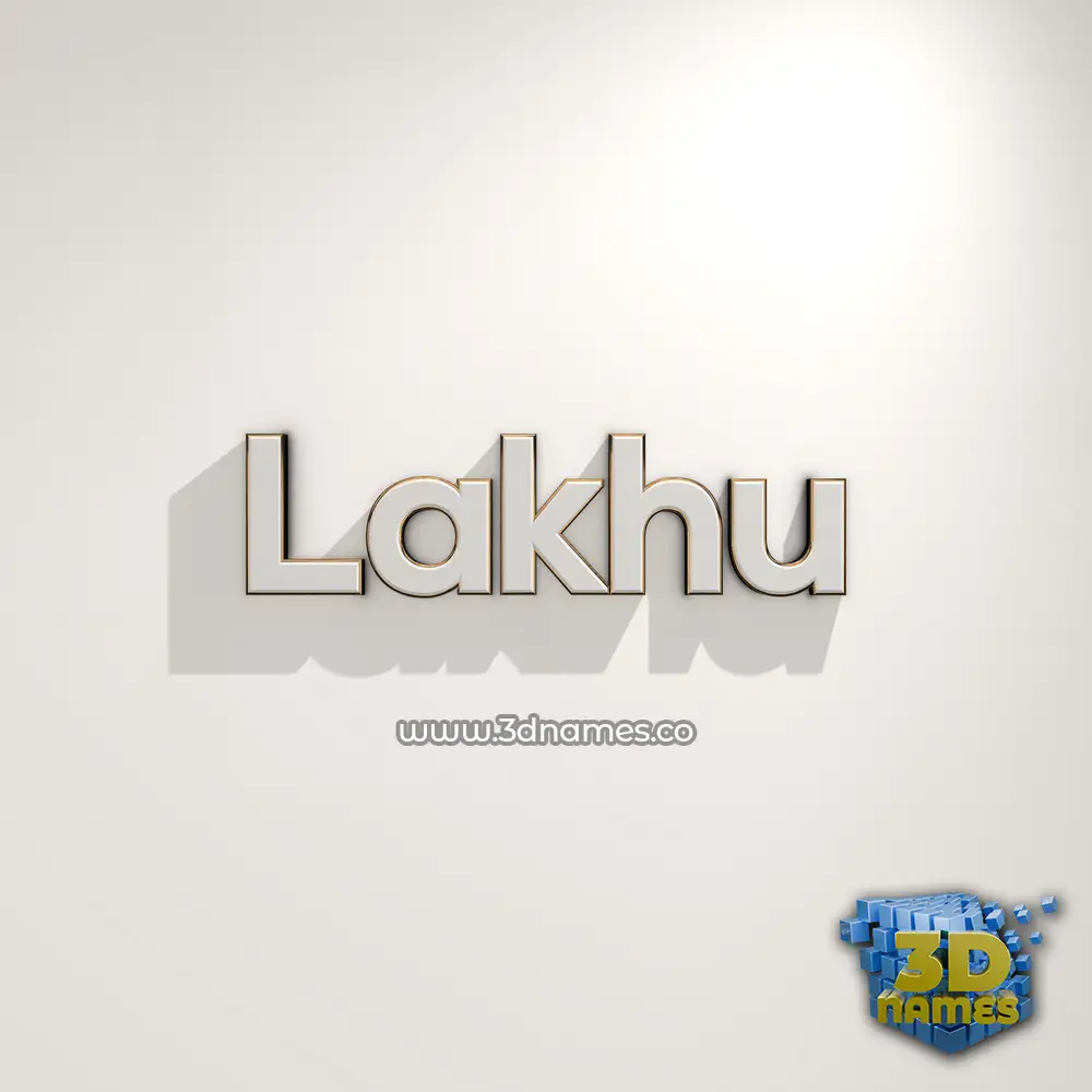 lakhu in White Logo Warm style - 3D name wallpaper