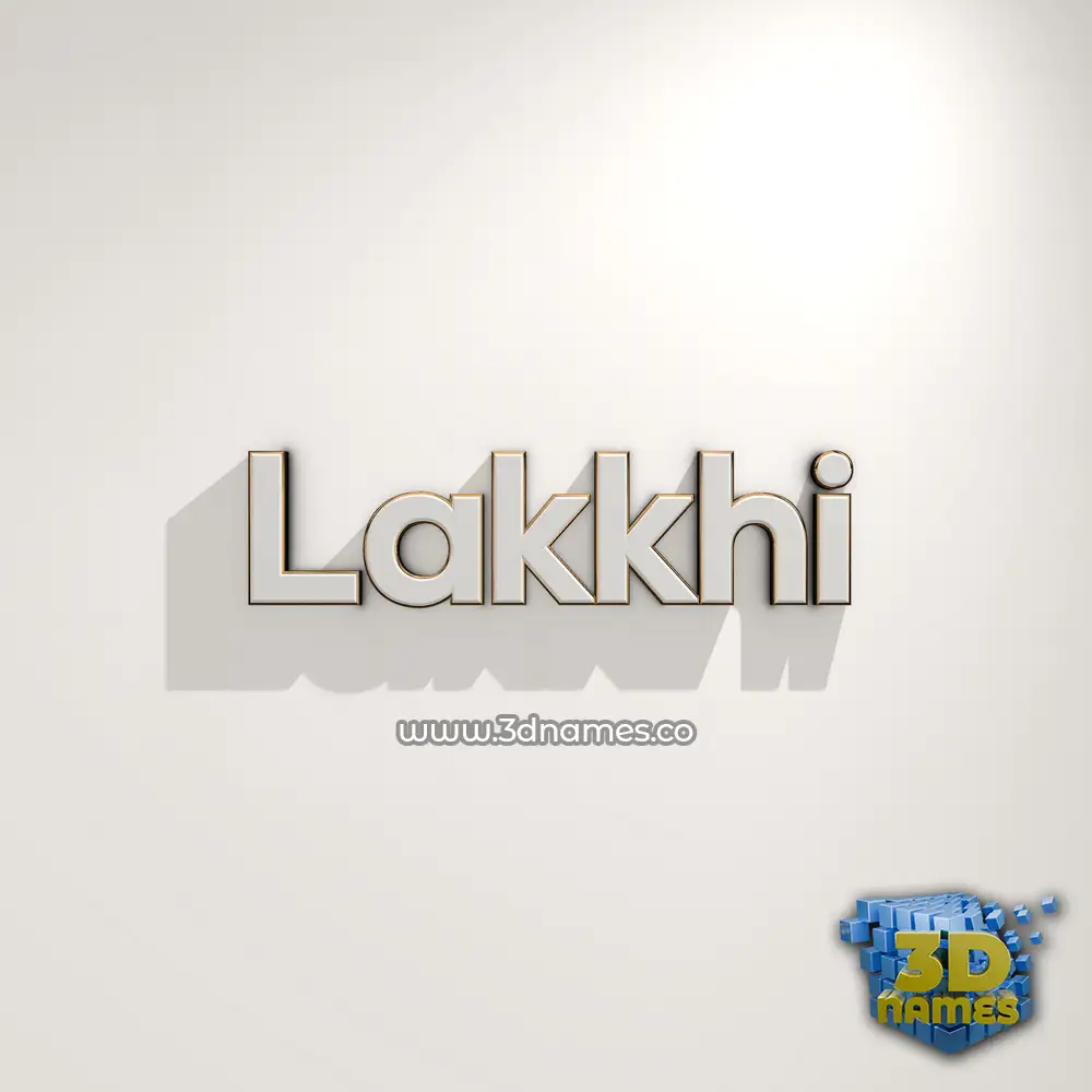 lakkhi in White Logo Warm style - 3D name wallpaper