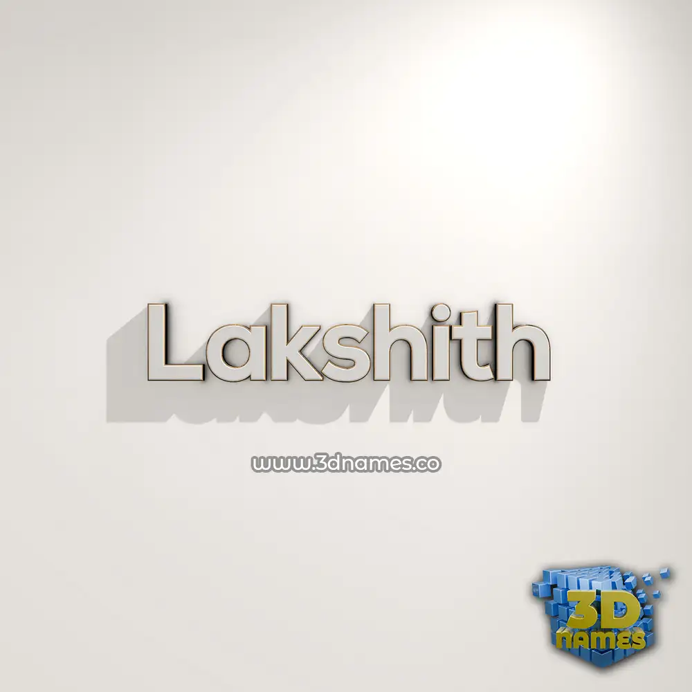 lakshith in White Logo Warm style - 3D name wallpaper
