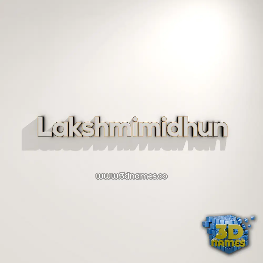 lakshmimidhun in White Logo Warm style - 3D name wallpaper
