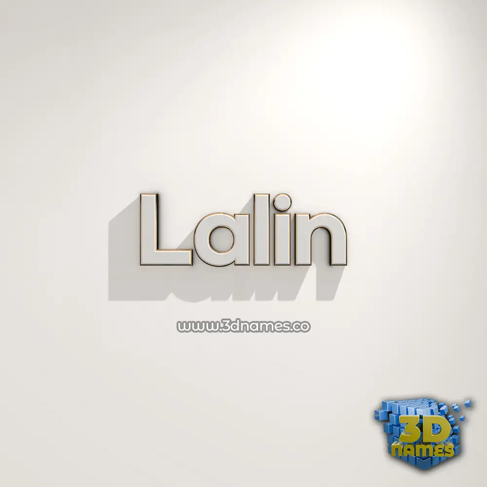 lalin in White Logo Warm style - 3D name wallpaper