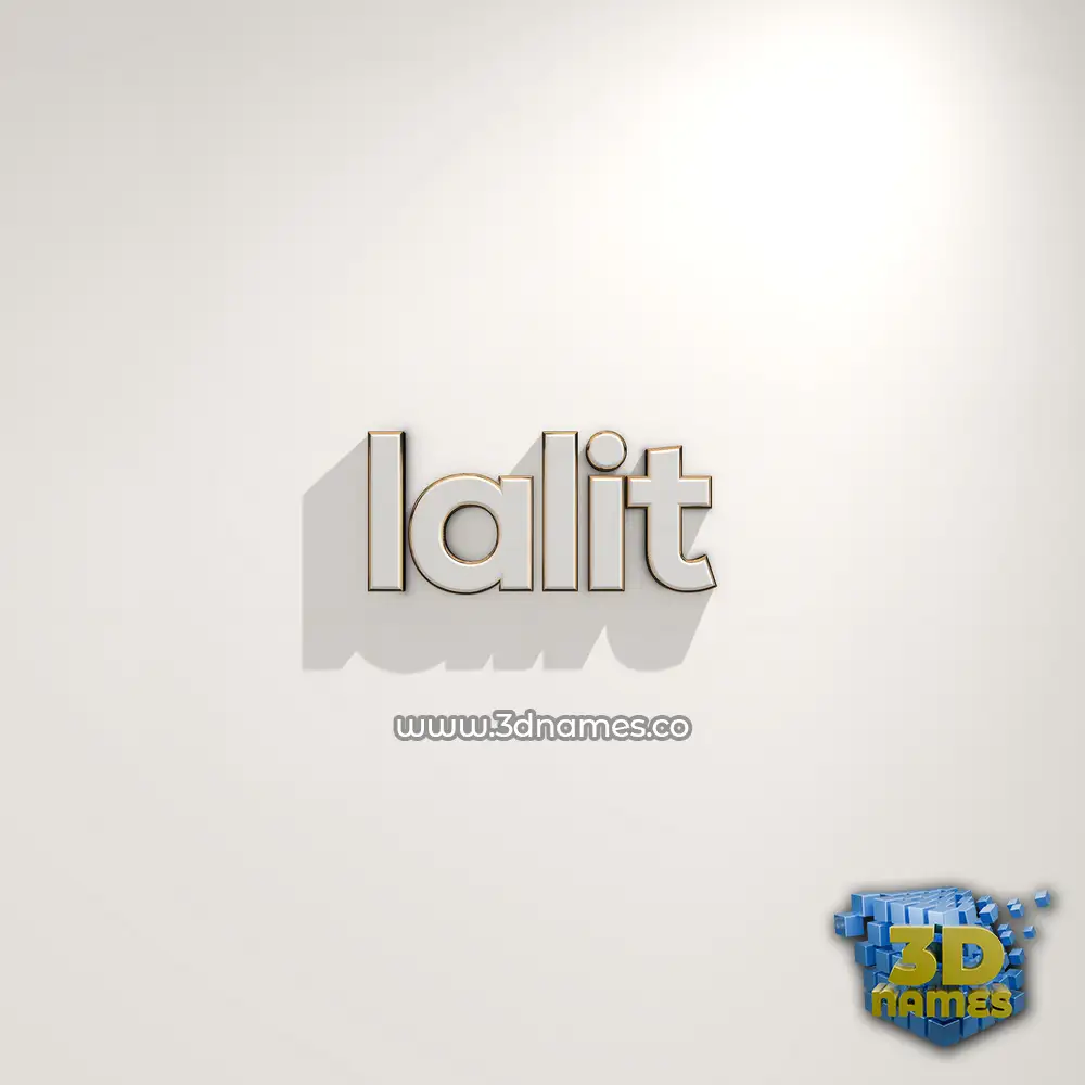 lalit in White Logo Warm style - 3D name wallpaper