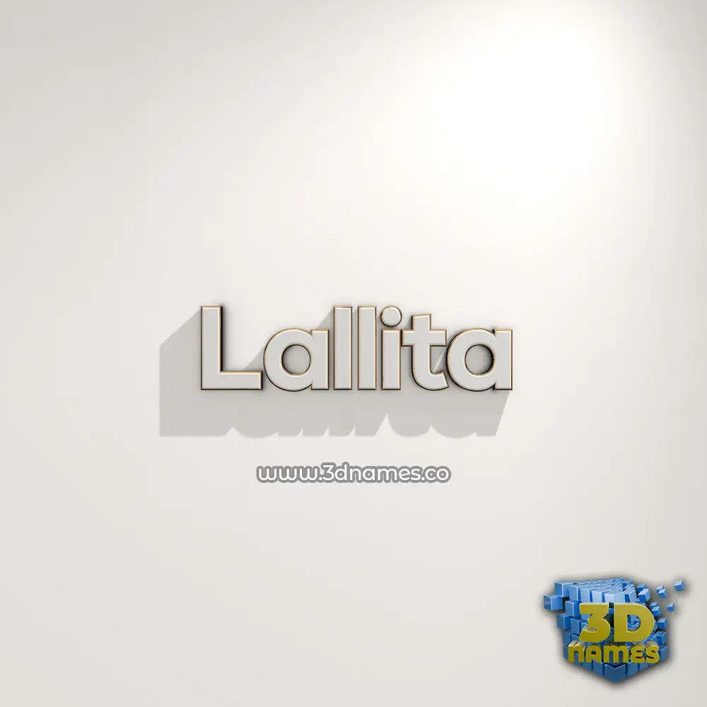 lallita in White Logo Warm style - 3D name wallpaper