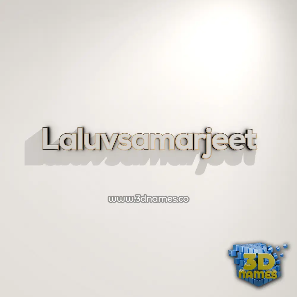 laluvsamarjeet in White Logo Warm style - 3D name wallpaper