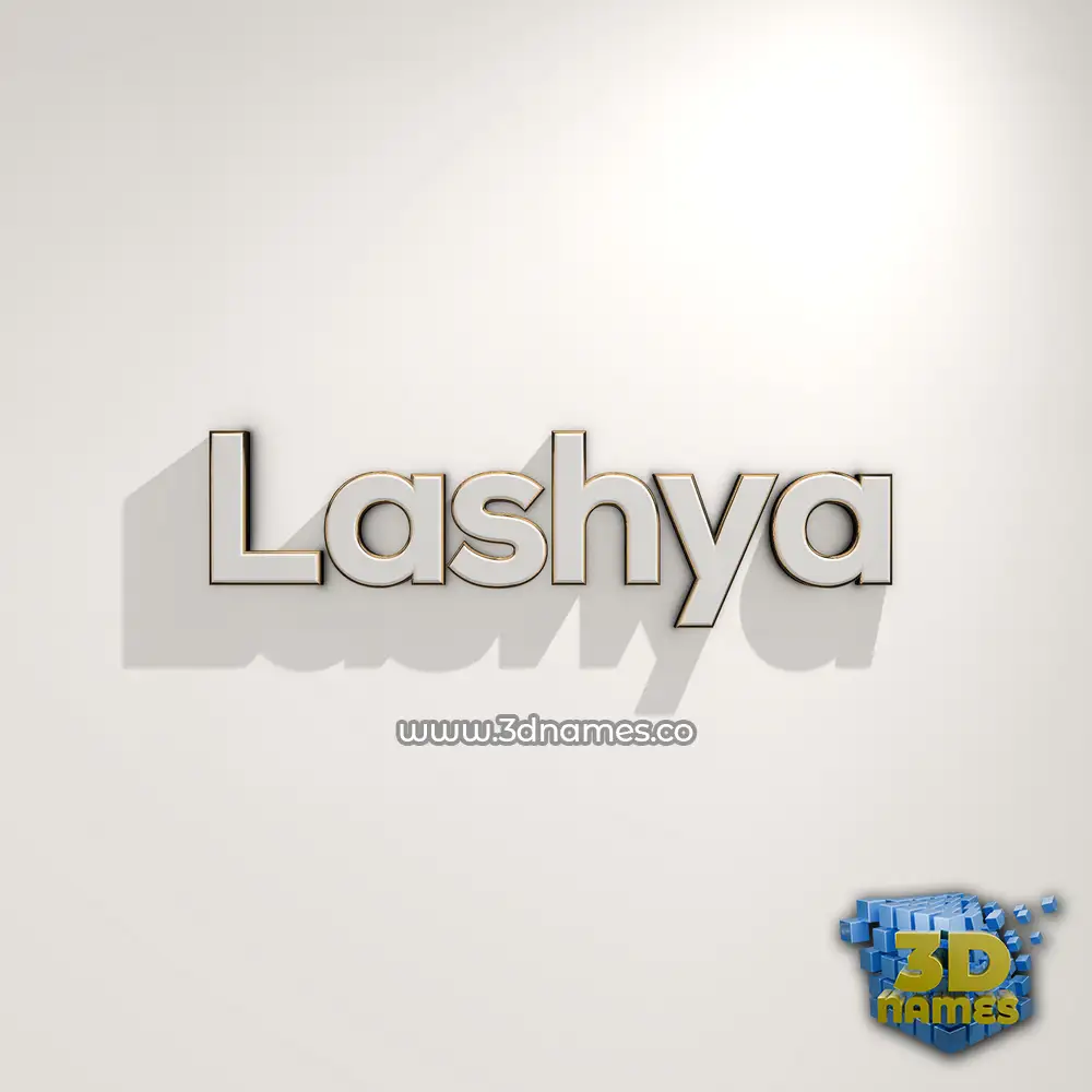 lashya in White Logo Warm style - 3D name wallpaper